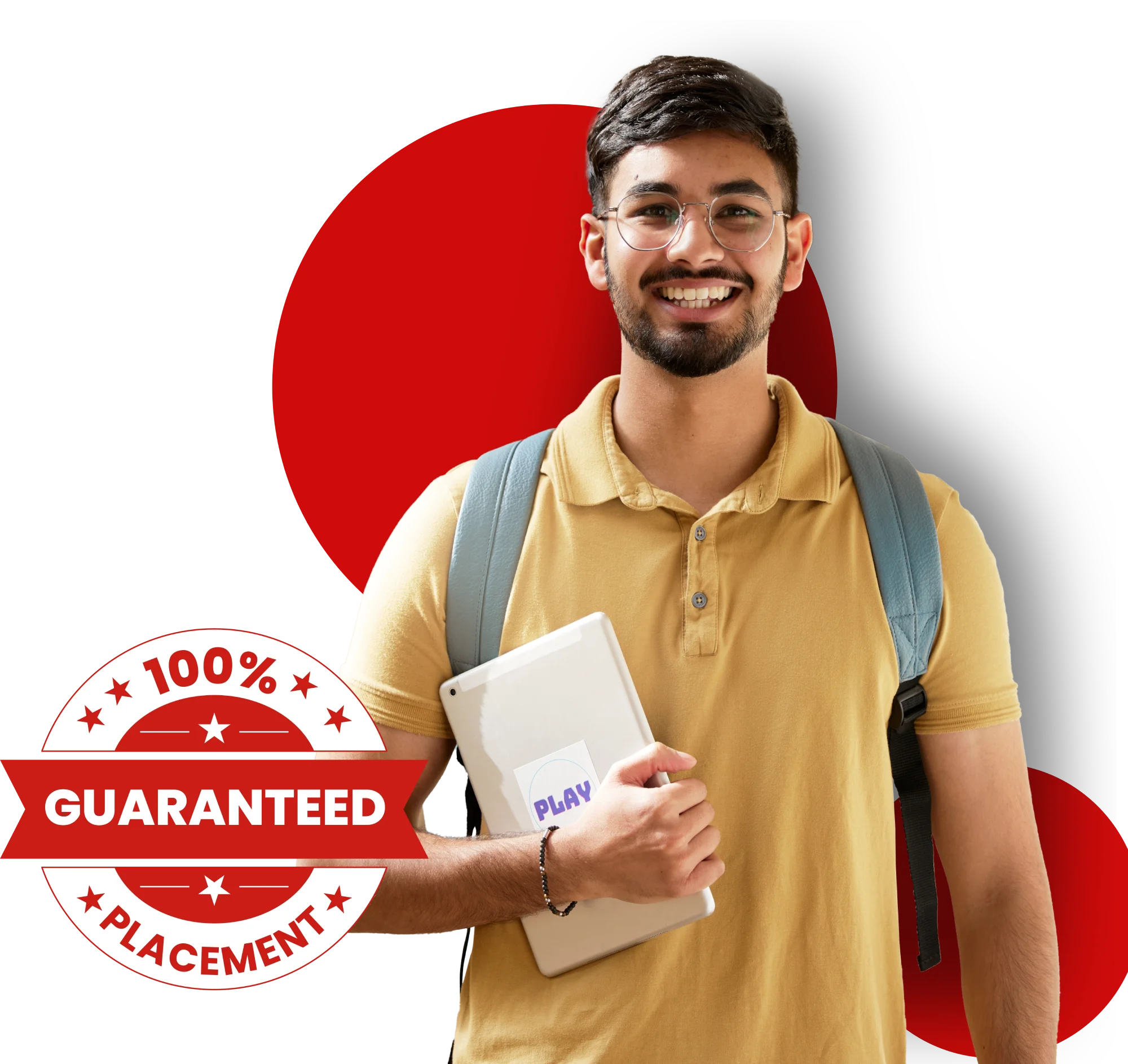 Student holding tablet